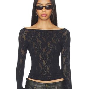 Knit Lace Long Sleeve Boat Neck SKIMS